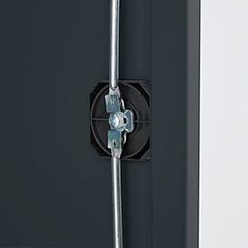 Schäfer Shop Genius Mehrzweckschrank FS, modular, indivuduell erweiterbar, Mittelwand, 4 Fachböden, bis 450 kg, B 1055 x T 520 x H 1950 mm, weißalu/anthrazitgrau