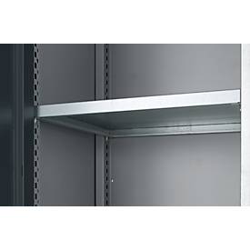 Schäfer Shop Genius Mehrzweckschrank FS, modular, indivuduell erweiterbar, Mittelwand, 4 Fachböden, bis 450 kg, B 1055 x T 520 x H 1950 mm, weißalu/anthrazitgrau