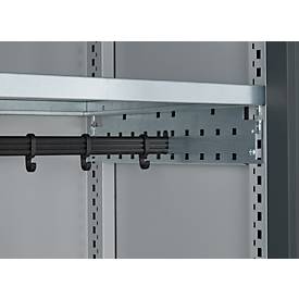 Schäfer Shop Genius Mehrzweckschrank FS, modular, indivuduell erweiterbar, Mittelwand, 4 Fachböden, bis 450 kg, B 1055 x T 520 x H 1950 mm, weißalu/anthrazitgrau