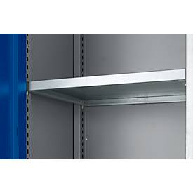 Schäfer Shop Genius Mehrzweckschrank FS, modular, indivuduell erweiterbar, Mittelwand, 4 Fachböden, bis 450 kg, B 1055 x T 520 x H 1950 mm, weißalu/enzianblau