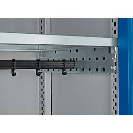 Schäfer Shop Genius Mehrzweckschrank FS, modular, indivuduell erweiterbar, Mittelwand, 4 Fachböden, bis 450 kg, B 1055 x T 520 x H 1950 mm, weißalu/enzianblau