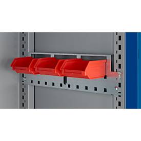 Schäfer Shop Genius Mehrzweckschrank FS, modular, indivuduell erweiterbar, Mittelwand, 4 Fachböden, bis 450 kg, B 1055 x T 520 x H 1950 mm, weißalu/enzianblau