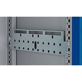 Schäfer Shop Genius Mehrzweckschrank FS, modular, indivuduell erweiterbar, Mittelwand, 4 Fachböden, bis 450 kg, B 1055 x T 520 x H 1950 mm, weißalu/enzianblau