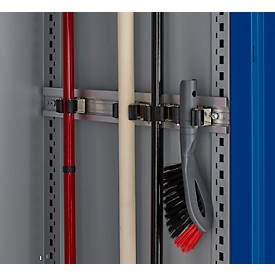 Schäfer Shop Genius Mehrzweckschrank FS, modular, indivuduell erweiterbar, Mittelwand, 4 Fachböden, bis 450 kg, B 1055 x T 520 x H 1950 mm, weißalu/enzianblau