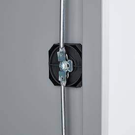 Schäfer Shop Genius Mehrzweckschrank FS, modular, indivuduell erweiterbar, Mittelwand, 4 Fachböden, bis 450 kg, B 1055 x T 520 x H 1950 mm, weißalu/weißalu