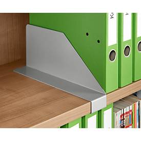 Schäfer Shop Genius Metallfachteiler für Regale & Schränke TETRIS WOOD, weißalu, 1 Stück