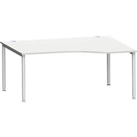 Schäfer Shop Genius MODENA FLEX free-standing desk, right extension W 1800 mm, luminous grey