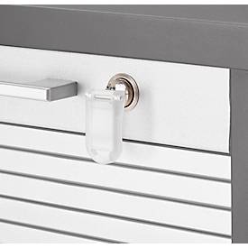 Schäfer Shop Genius Multimobil, B 450 x T 500 x H 1220 mm, Kunststoffrollladen, mit Rollen, abschließbar, graphit