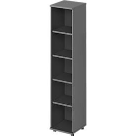 Schäfer Shop Genius open kast TETRIS WOOD, 5 OH, hoogte incl. glijders, B 400 mm, grafiet