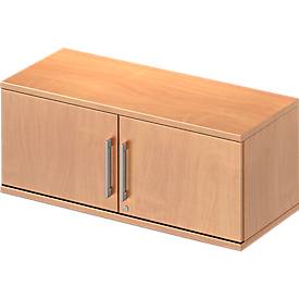 Schäfer Shop Genius Opzetvleugeldeurkast TETRIS WOOD, 1 ordnerhoogte, B 1000 x H 400 mm, beukendecor