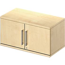 Schäfer Shop Genius Opzetvleugeldeurkast TETRIS WOOD, 1 ordnerhoogte, B 800 x H 400 mm, ahorndecor