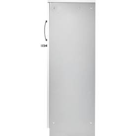 Schäfer Shop Genius Querrollladenschrank TETRIS SOLID, 3 OH, B 1200 x T 413 x H 1170 mm, mit Böden und Abdeckplatte, weiß/weißalu 