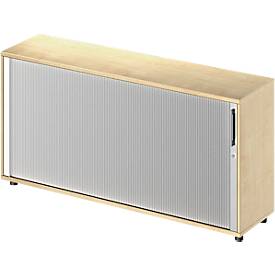 Schäfer Shop Genius Querrollladenschrank TETRIS WOOD, 2 OH, B 1600 mm, Höhe inkl. Gleiter, Ahorn-Dekor