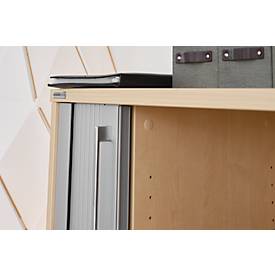 Schäfer Shop Genius Querrollladenschrank TETRIS WOOD, 2 OH, B 1600 mm, Höhe inkl. Gleiter, Buche-Dekor