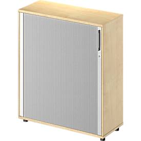 Schäfer Shop Genius Querrollladenschrank TETRIS WOOD, 3 OH, B 1000 mm, Höhe inkl. Gleiter, Ahorn-Dekor