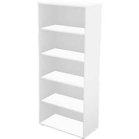 Schäfer Shop Genius Regal TETRIS WALL, 5 Ordnerhöhen, B 800 x T 420 x H 1880 mm, weiß