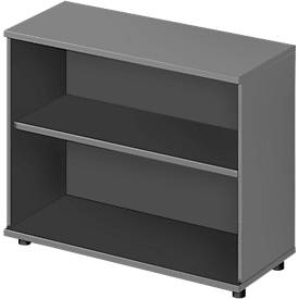 Schäfer Shop Genius Regal TETRIS WOOD, 2 OH, Höhe inkl. Gleiter, B 1000 mm, graphit