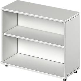 Schäfer Shop Genius Regal TETRIS WOOD, 2 OH, Höhe inkl. Gleiter, B 1000 mm, lichtgrau