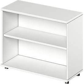 Schäfer Shop Genius Regal TETRIS WOOD, 2 OH, Höhe inkl. Gleiter, B 1000 mm, weiß