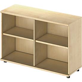 Schäfer Shop Genius Regal TETRIS WOOD, 2 OH, Höhe inkl. Gleiter, B 1200 mm, Ahorn-Dekor