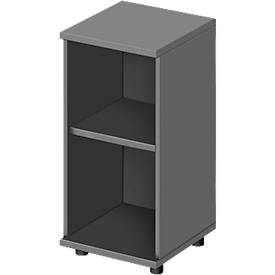 Schäfer Shop Genius Regal TETRIS WOOD, 2 OH, Höhe inkl. Gleiter, B 400 mm, graphit