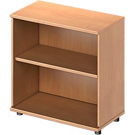 Schäfer Shop Genius Regal TETRIS WOOD, 2 OH, Höhe inkl. Gleiter, B 800 mm, Buche-Dekor