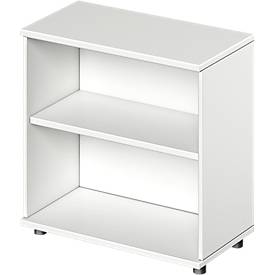 Schäfer Shop Genius Regal TETRIS WOOD, 2 OH, Höhe inkl. Gleiter, B 800 mm, weiß