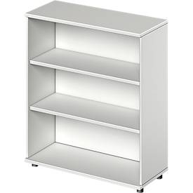 Schäfer Shop Genius Regal TETRIS WOOD, 3 OH, Höhe inkl. Gleiter, B 1000 mm, lichtgrau