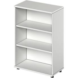 Schäfer Shop Genius Regal TETRIS WOOD, 3 OH, Höhe inkl. Gleiter, B 800 mm, lichtgrau