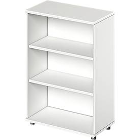 Schäfer Shop Genius Regal TETRIS WOOD, 3 OH, Höhe inkl. Gleiter, B 800 mm, weiß