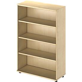 Schäfer Shop Genius Regal TETRIS WOOD, 4 OH, Höhe inkl. Gleiter, B 1000 mm, Ahorn-Dekor