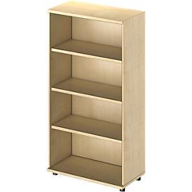 Schäfer Shop Genius Regal TETRIS WOOD, 4 OH, Höhe inkl. Gleiter, B 800 mm, Ahorn-Dekor