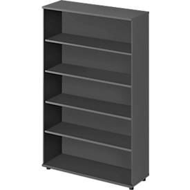 Schäfer Shop Genius Regal TETRIS WOOD, 5 OH, Höhe inkl. Gleiter, B 1000 mm, graphit