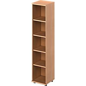 Schäfer Shop Genius Regal TETRIS WOOD, 5 OH, Höhe inkl. Gleiter, B 400 mm, Buche-Dekor
