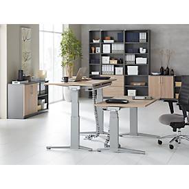 Schäfer Shop Genius Regal TETRIS WOOD, 6 OH, Höhe inkl. Gleiter, B 400 mm, graphit