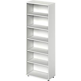 Schäfer Shop Genius Regal TETRIS WOOD, 6 OH, Höhe inkl. Gleiter, B 800 mm, lichtgrau