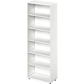 Schäfer Shop Genius Regal TETRIS WOOD, 6 OH, Höhe inkl. Gleiter, B 800 mm, weiß