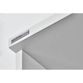 Schäfer Shop Genius Regal TETRIS WOOD, 6 OH, Höhe inkl. Gleiter, Mitteltrennwand, B 1200 mm, graphit