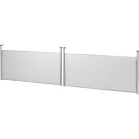 Schäfer Shop Genius Rückseitenblende, für Schreibtisch B 2000 mm, H 466 mm, weißaluminium 