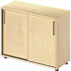 Schäfer Shop Genius Schiebetürenschrank TETRIS WOOD, 2 OH, B 1000 mm, Höhe inkl. Gleiter, Ahorn-Dekor