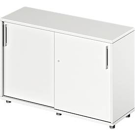 Schäfer Shop Genius Schiebetürenschrank TETRIS WOOD, 2 OH, B 1200 mm, Höhe inkl. Gleiter, weiß