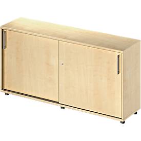 Schäfer Shop Genius Schiebetürenschrank TETRIS WOOD, 2 OH, B 1600 mm, Höhe inkl. Gleiter, Ahorn-Dekor