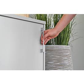 Schäfer Shop Genius Schiebetürenschrank TETRIS WOOD, 2 OH, inkl. Stahlsockel, B 1200 x T 421 x H 800 mm, Ahorn-Dekor