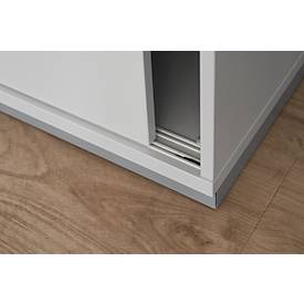 Schäfer Shop Genius Schiebetürenschrank TETRIS WOOD, 2 OH, inkl. Stahlsockel, B 1200 x T 421 x H 800 mm, Buche-Dekor