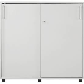 Schäfer Shop Genius Schiebetürenschrank TETRIS WOOD, 3 OH, B 1200 mm, Höhe inkl. Gleiter, lichtgrau