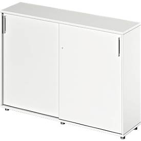 Schäfer Shop Genius Schiebetürenschrank TETRIS WOOD, 3 OH, B 1600 mm, Höhe inkl. Gleiter, weiß