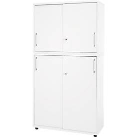 Schäfer Shop Genius Schrankkombination TETRIS WOOD, mit 5 Ordnerhöhen, Platz für bis zu 60 Standardordner, weiß