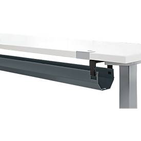 Schäfer Shop Genius Schreibtisch Aero Flex, elektrisch höhenverstellbar, B 1600 x T 800 x H 620-1280 mm, Ahorn/anthrazit + Kabelkanal