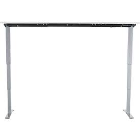 Schäfer Shop Genius Schreibtisch AERO FLEX, elektrisch höhenverstellbar, Rechteck, T-Fuß, B 1600 x T 800 x H 620-1280 mm, weiß/weißalu