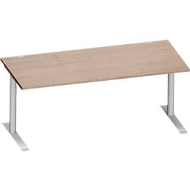 Schäfer Shop Genius Schreibtisch MODENA FLEX, 1800 x 800 mm, Eiche-Dekor/weißalu